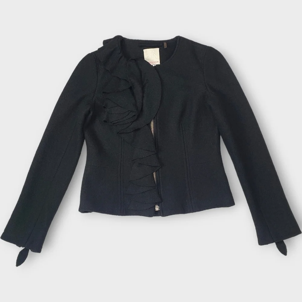 Rebecca Taylor Wool Ruffled Jacket - Picture 10 of 12